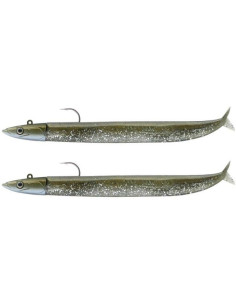 Double Combo Fiiish Crazy Sandeel 150mm 20g cor:Khaki Strike